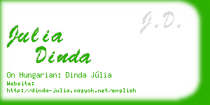 julia dinda business card
