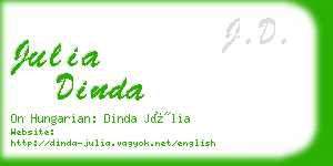julia dinda business card